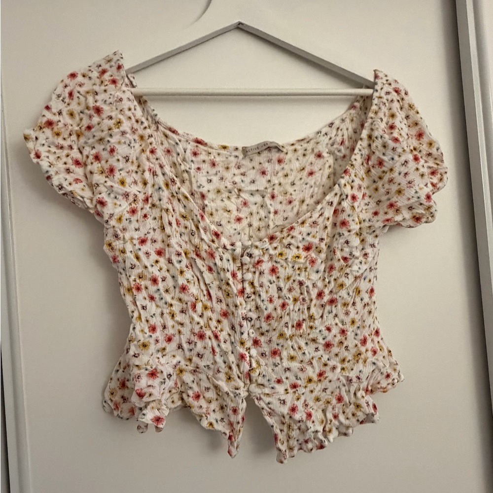 Active USA Floral Print Blouse